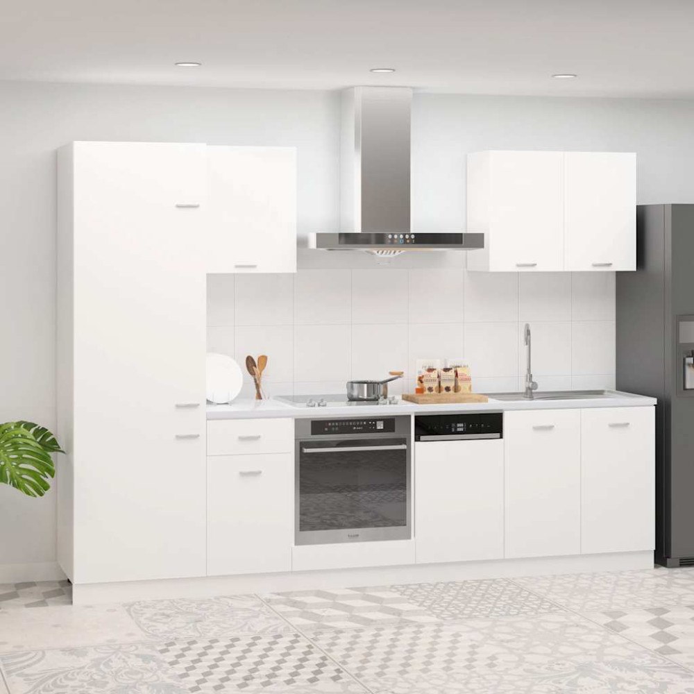 vidaXL Köksskåp set 7 delar Lyon vit spånskiva