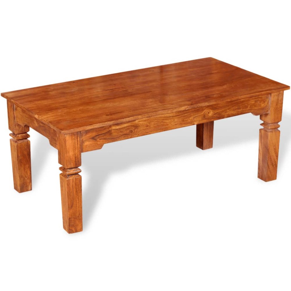vidaXL Soffbord massivt trä 110x60x45 cm