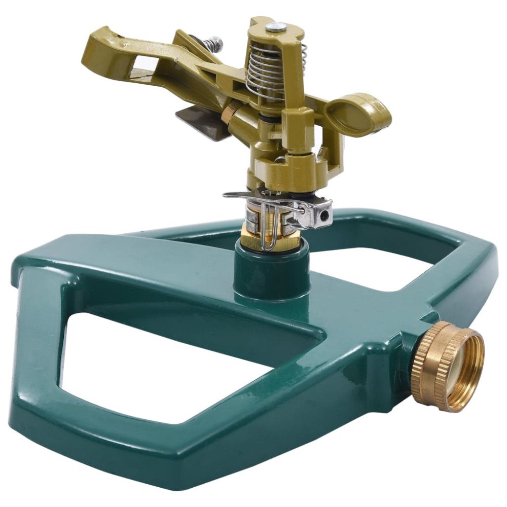 vidaXL Roterande sprinkler grön 21x22x13 cm metall