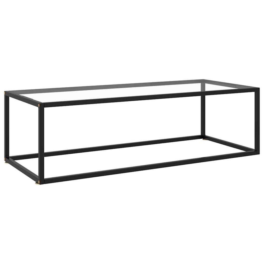 vidaXL Soffbord svart med härdat glas 120x60x35 cm