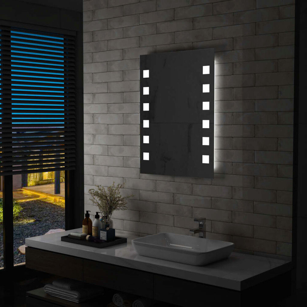 vidaXL Badrumsspegel LED 60x80 cm