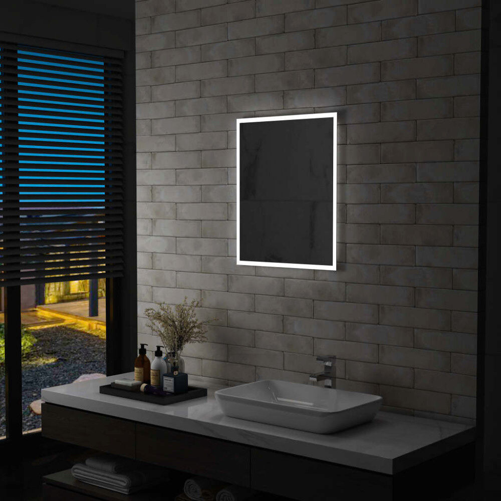 vidaXL Badrumsspegel LED 50x60 cm