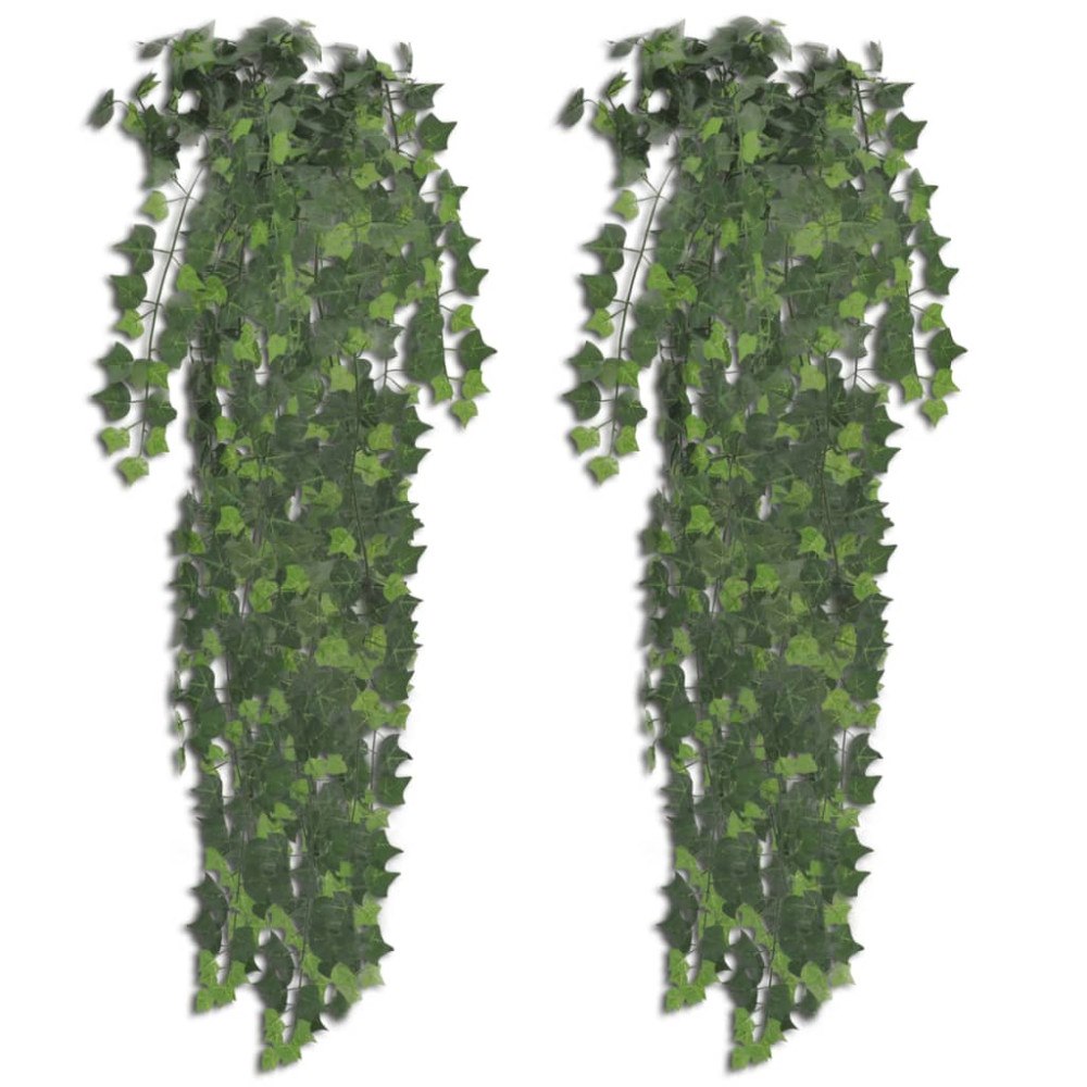 vidaXL Konstgjord murgröna 2 st grön 90 cm