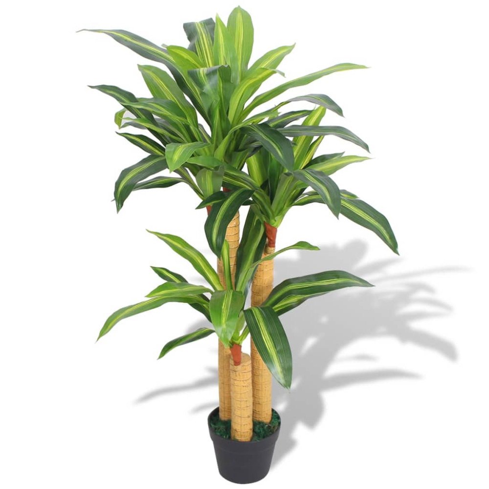 vidaXL Konstväxt Dracena med kruka 100 cm grön