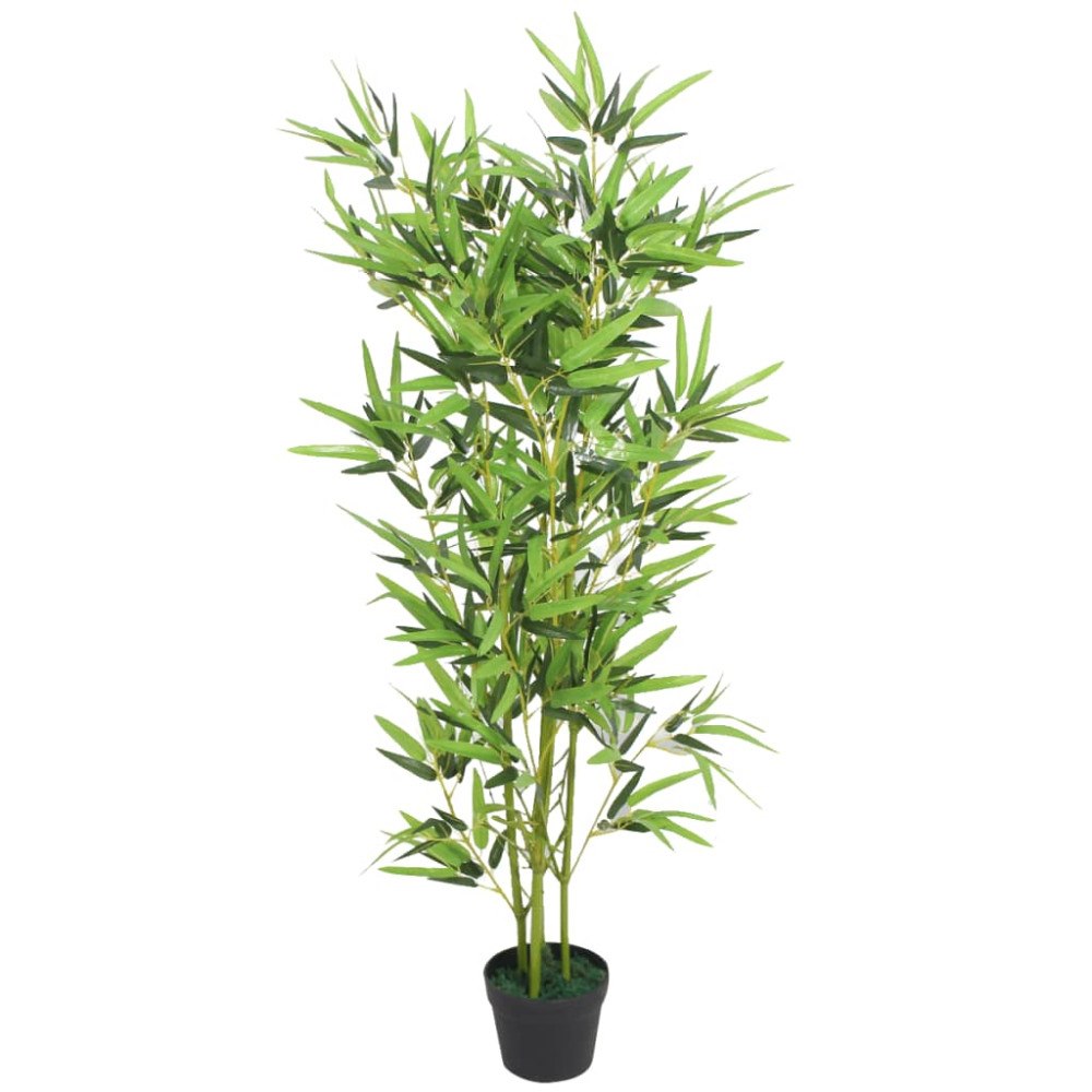 vidaXL Konstväxt Bambu med kruka 120 cm grön
