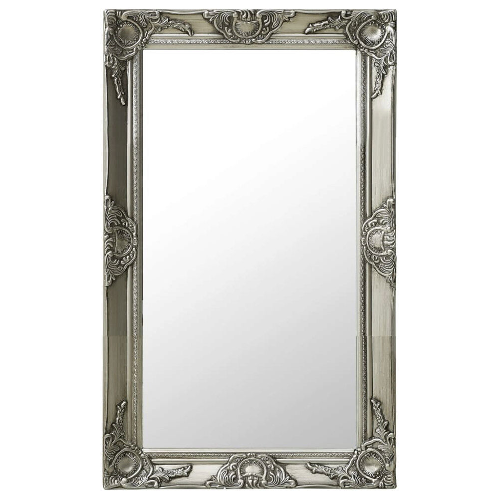 vidaXL Väggspegel barockstil 50x80 cm silver