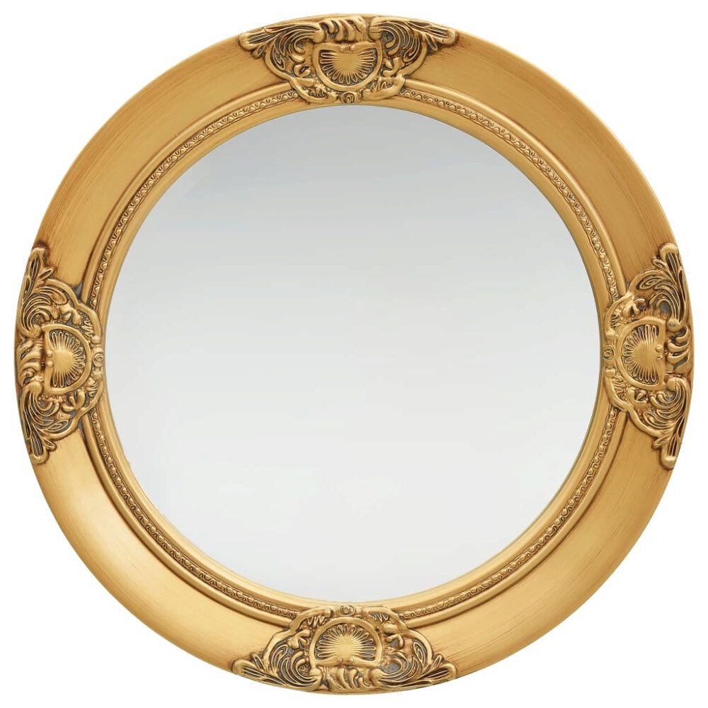 vidaXL Väggspegel barockstil 50 cm guld
