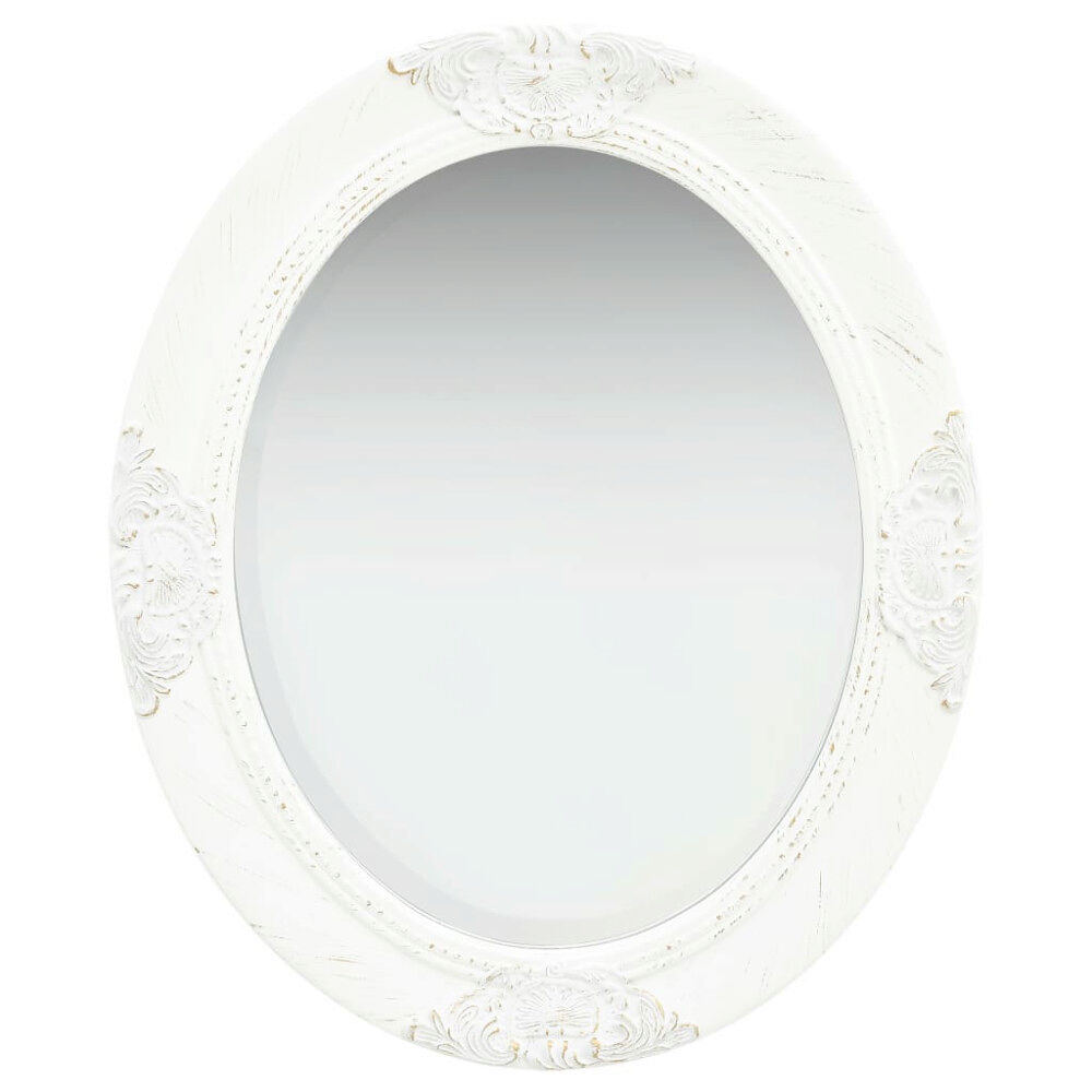 vidaXL Väggspegel barockstil 50x60 cm vit