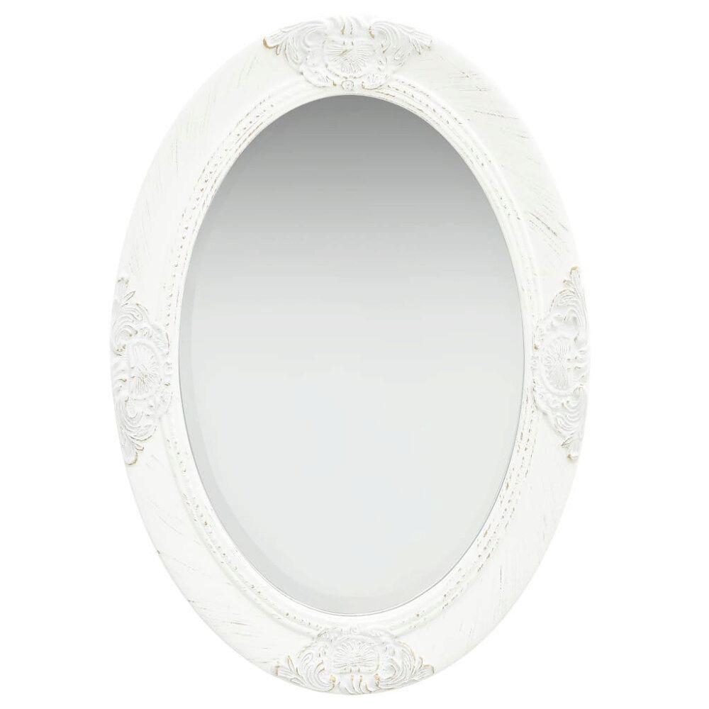 vidaXL Väggspegel barockstil 50x70 cm vit