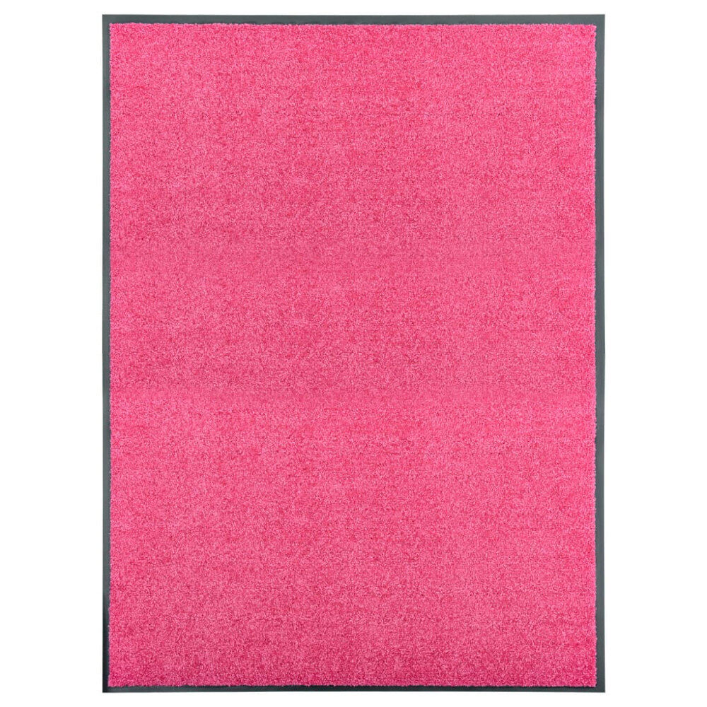 vidaXL Dörrmatta tvättbar rosa 90x120 cm