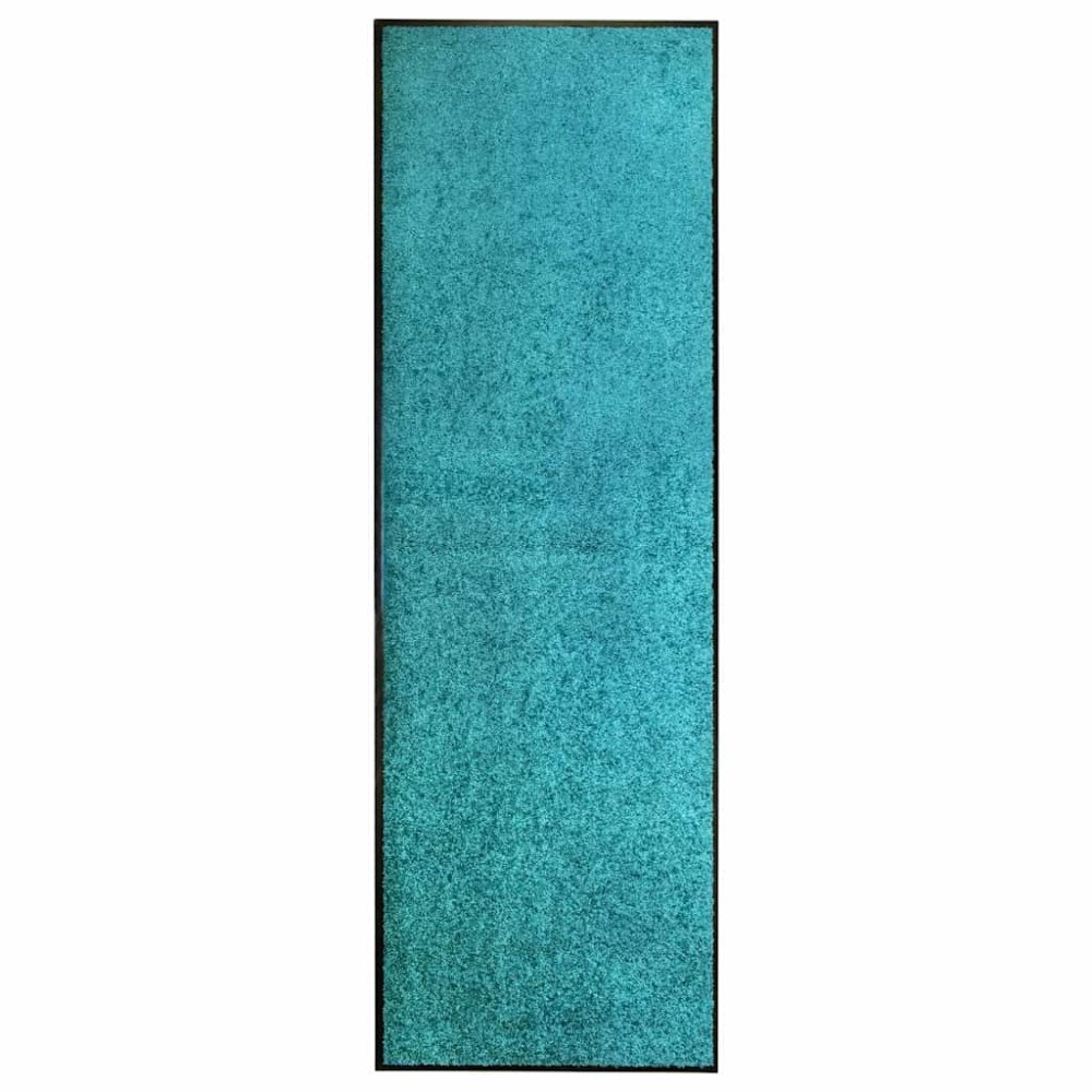 vidaXL Dörrmatta tvättbar cyan 60x180 cm