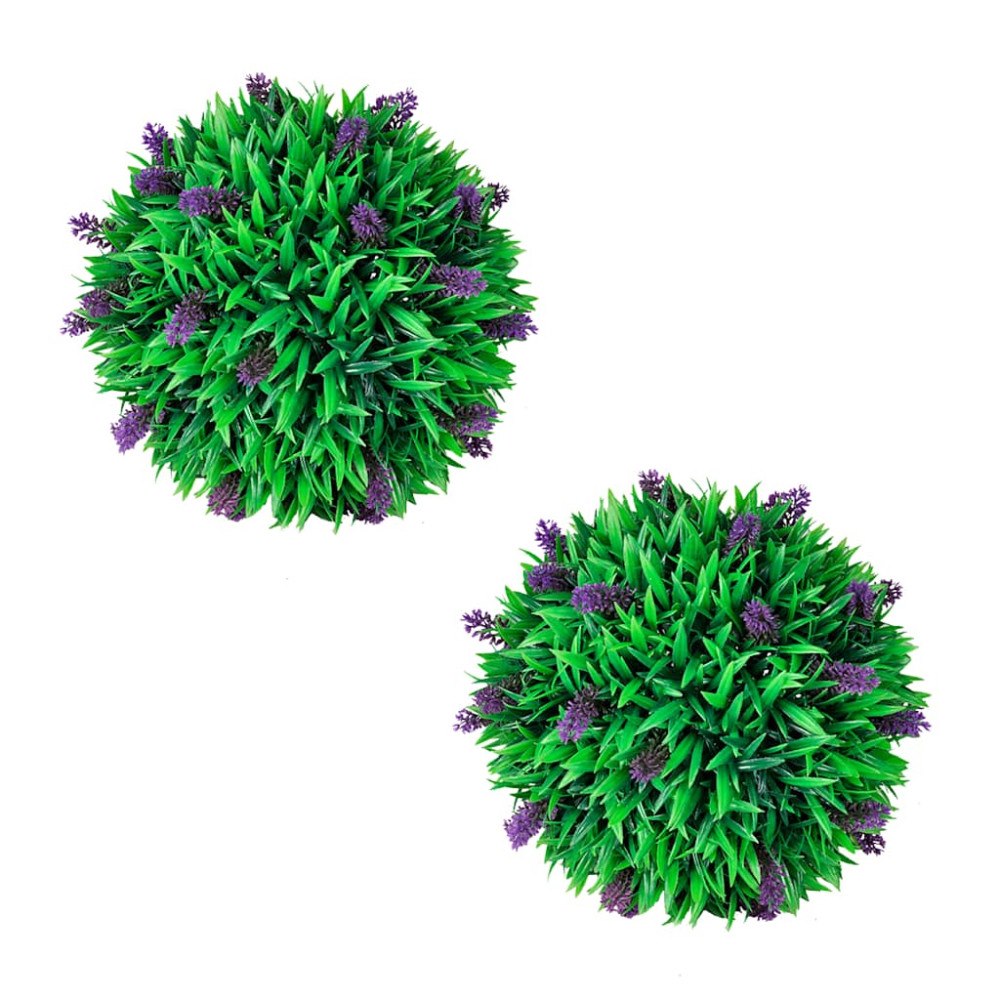vidaXL Konstväxt buxbomboll med lavendel 30 cm