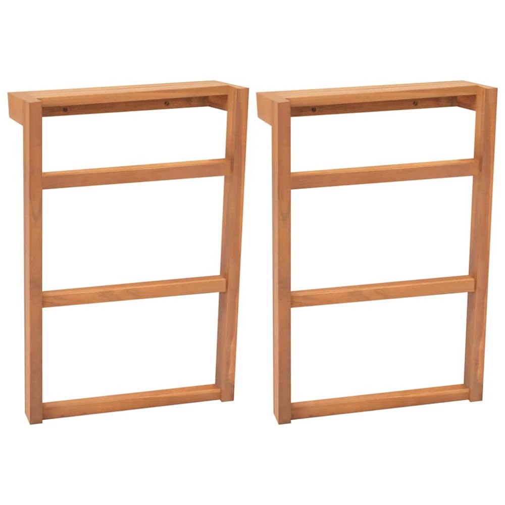 vidaXL Handdukshängare 2 st massiv teak