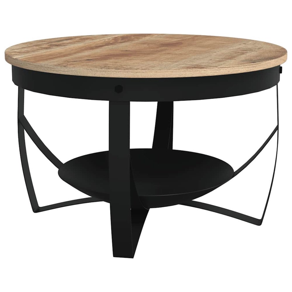 vidaXL Soffbord Ø68x43 cm grovt mangoträ