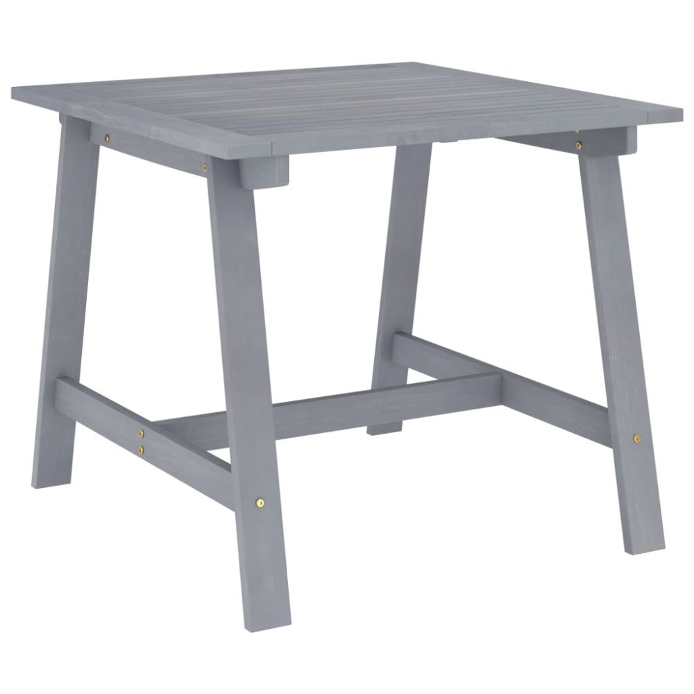 vidaXL Trädgårdsbord grå 88x88x74 cm massivt akaciaträ