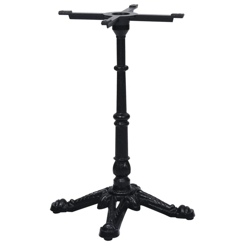 vidaXL Bistro bordsben svart 52x52x72 cm gjutjärn