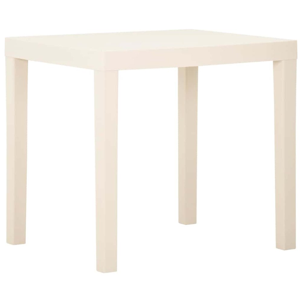 vidaXL Trädgårdsbord vit 79x65x72 cm plast