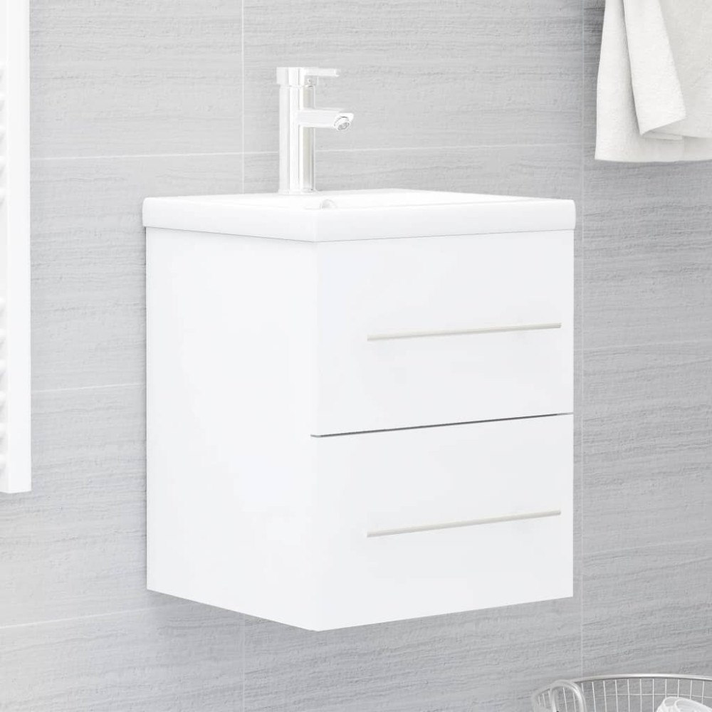 vidaXL Tvättställsskåp vit 41x38,5x48 cm konstruerat trä