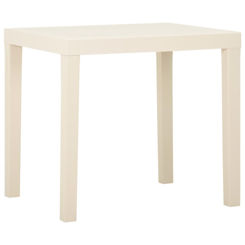 vidaXL Trädgårdsbord vit 79x65x72 cm plast