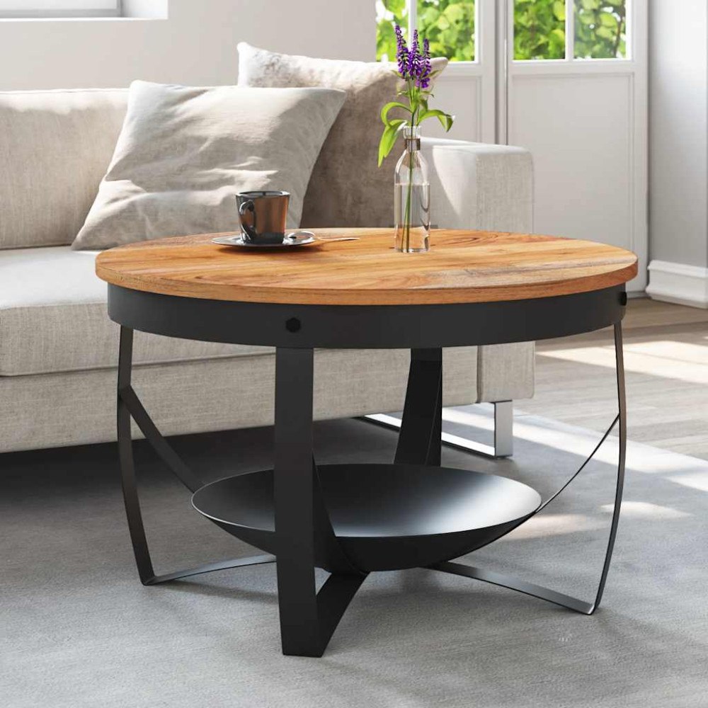 vidaXL Soffbord Ø68x43 cm massivt akaciaträ