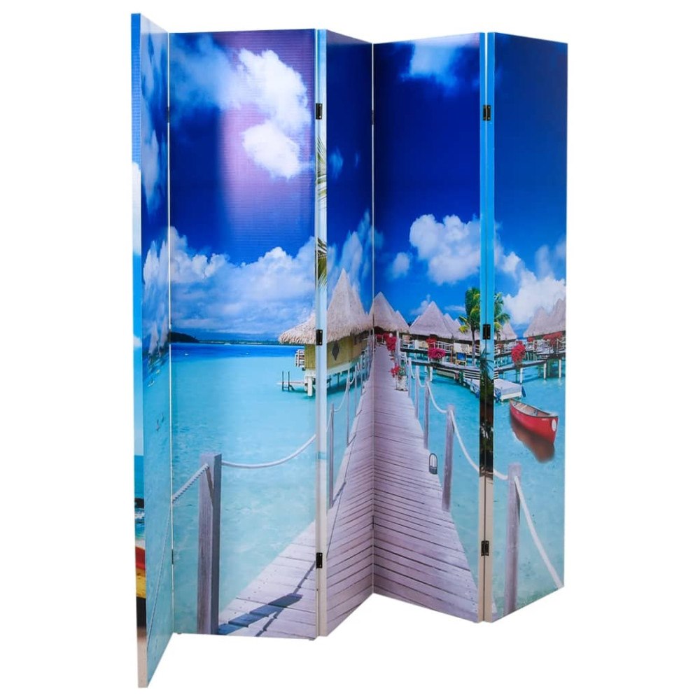 vidaXL Vikbar rumsavdelare 200x170 cm strand