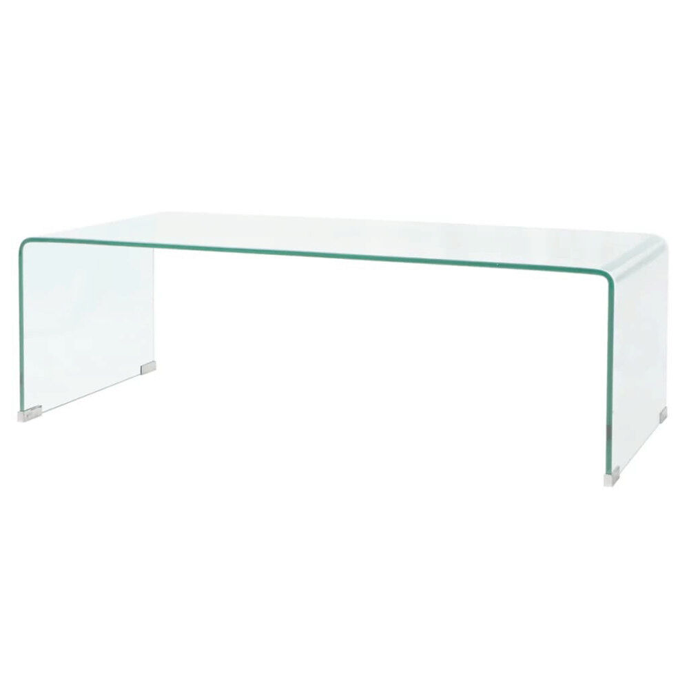vidaXL Soffbord i härdat glas 98x45x30 cm