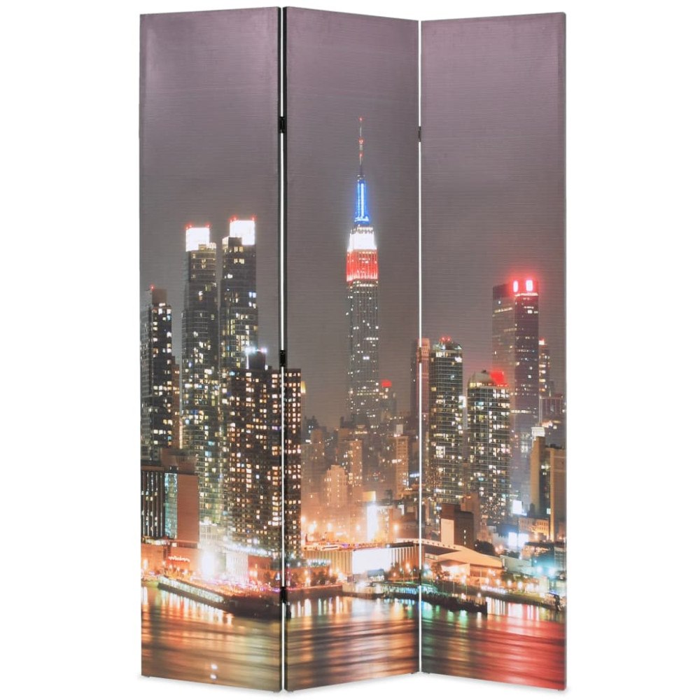 vidaXL Vikbar rumsavdelare New York i nattetid 120x170 cm
