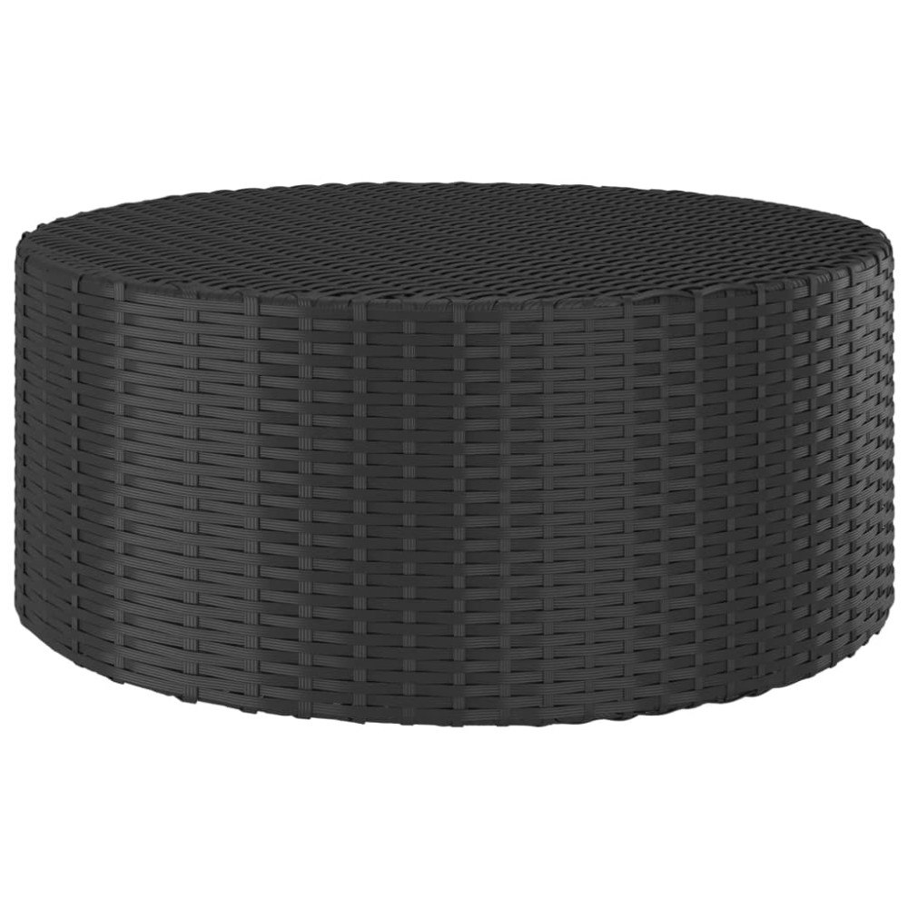 vidaXL Trädgårdsbord svart 68x68x30 cm konstrotting