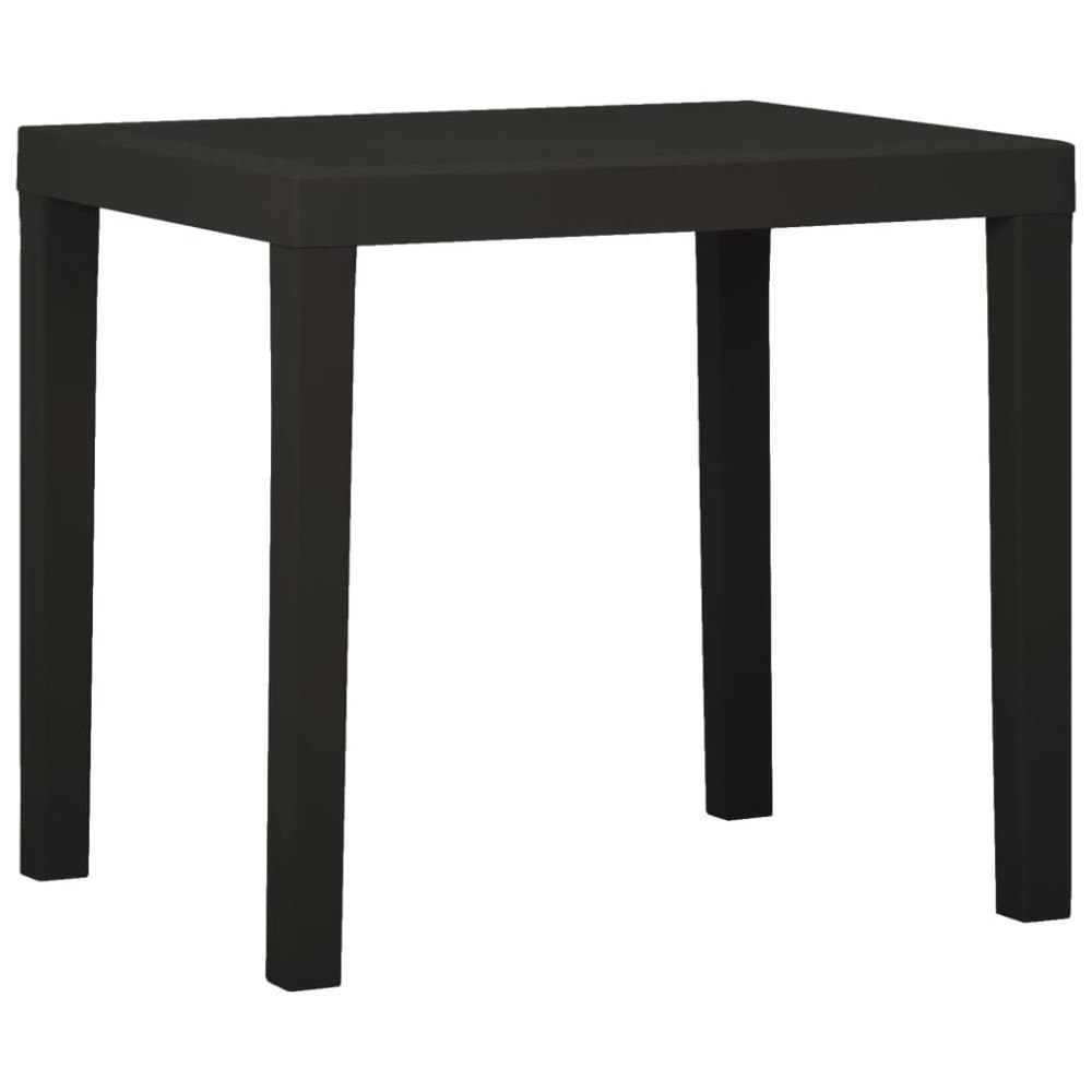 vidaXL Trädgårdsbord antracit 79x65x72 cm plast