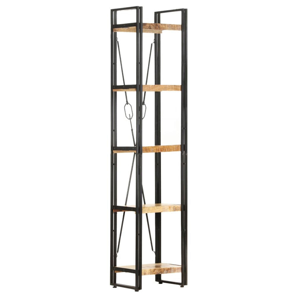 vidaXL Bokhylla med 5 hyllor 40x30x180 cm massivt mangoträ