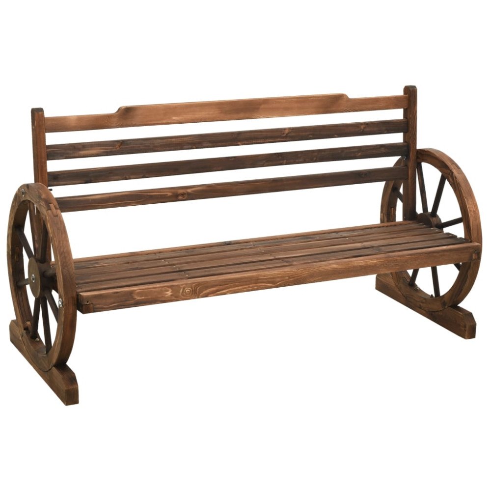 vidaXL Trädgårdsbänk 142 cm massivt granträ