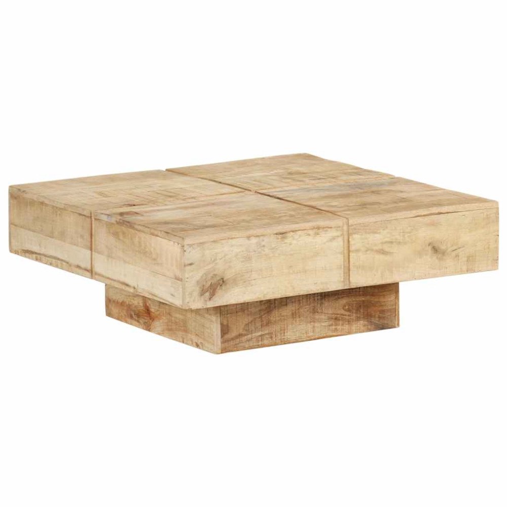 vidaXL Soffbord 80x80x28 cm massivt mangoträ