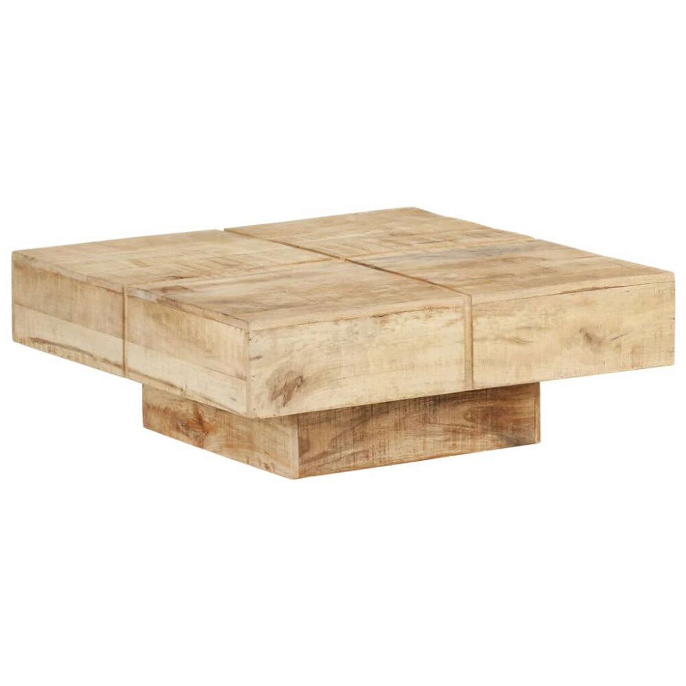 vidaXL Soffbord 80x80x28 cm massivt mangoträ