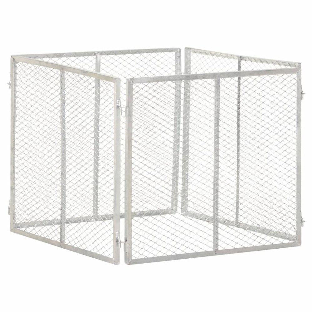 vidaXL Kompost 85x85x70 cm galvaniserat järn