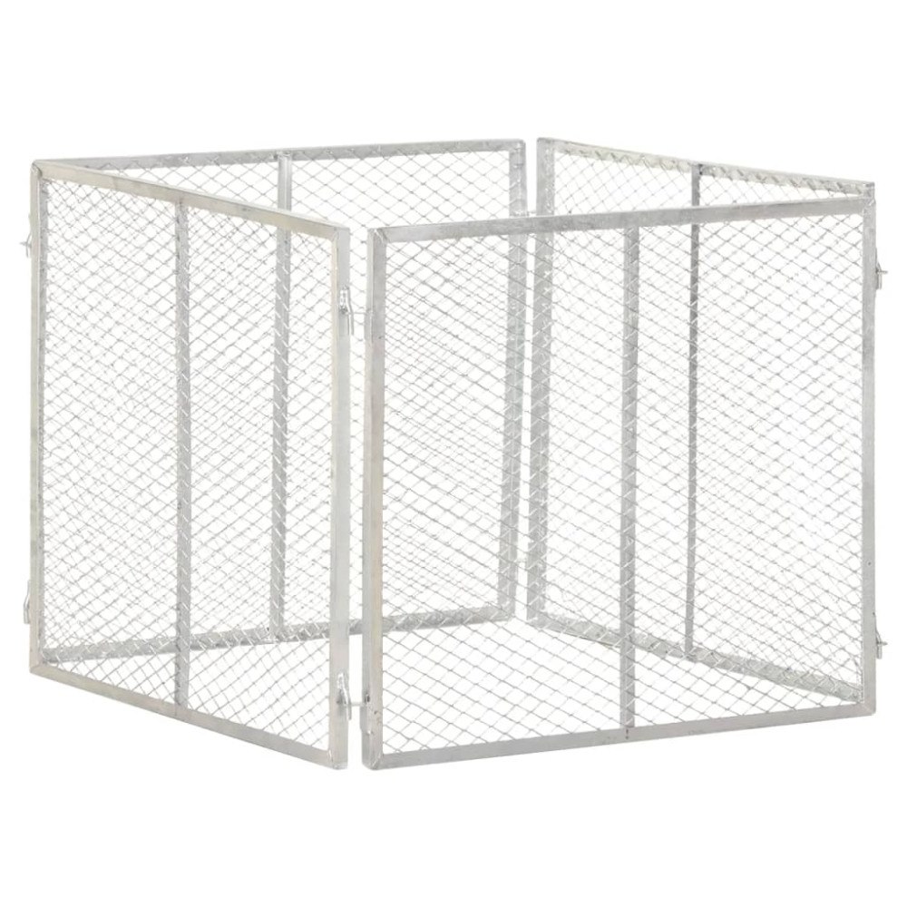 vidaXL Kompost 85x85x70 cm galvaniserat järn