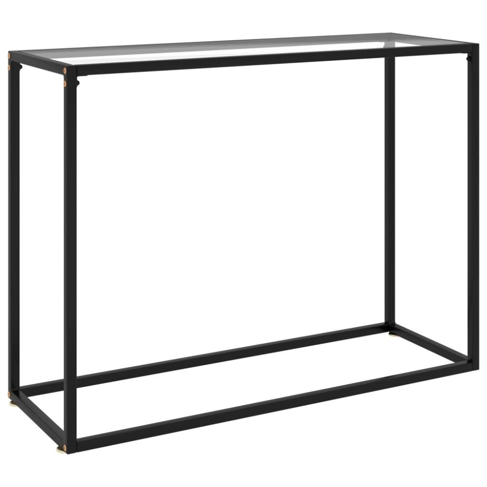 vidaXL Konsolbord transparent 100x35x75 cm härdat glas
