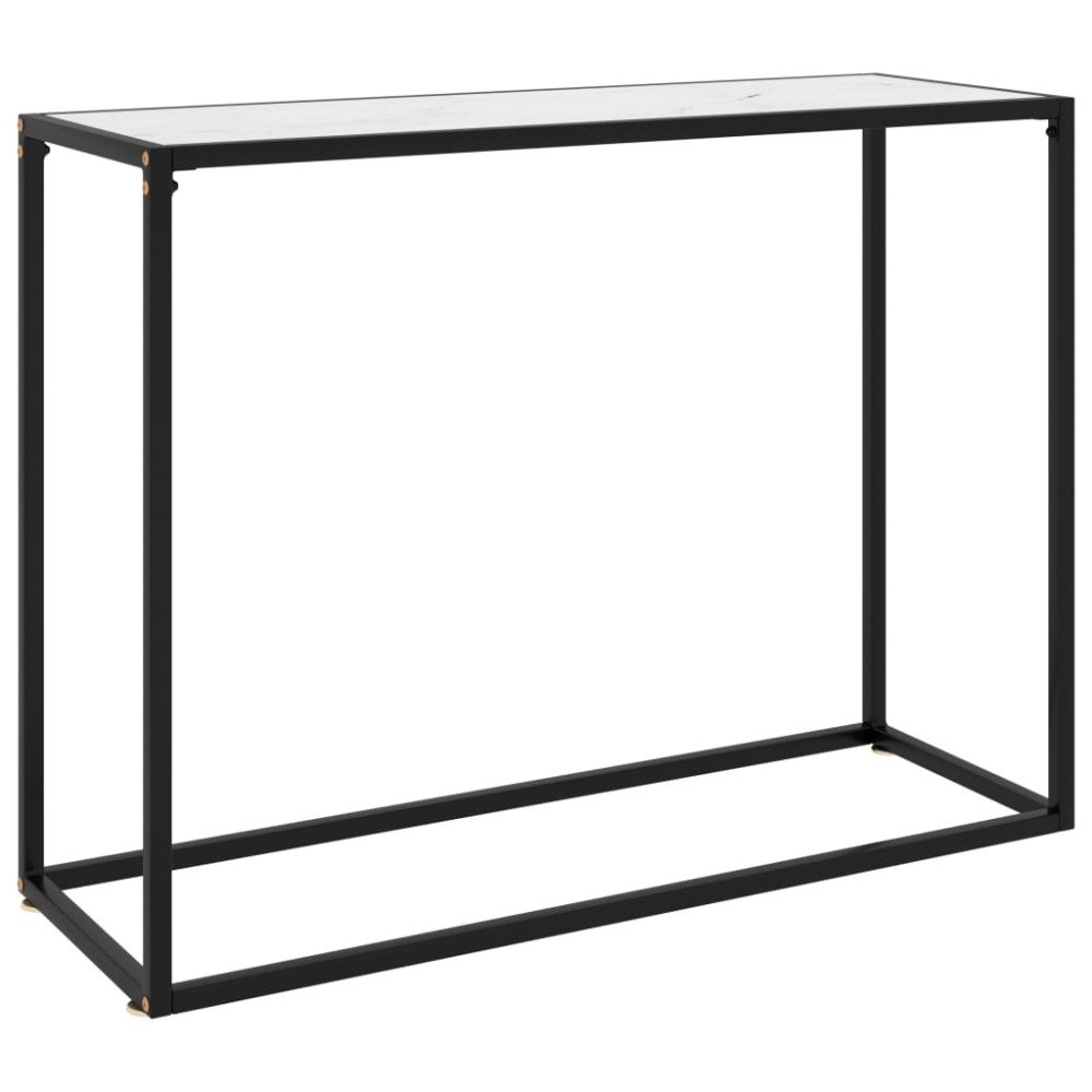 vidaXL Konsolbord vit 100x35x75 cm härdat glas
