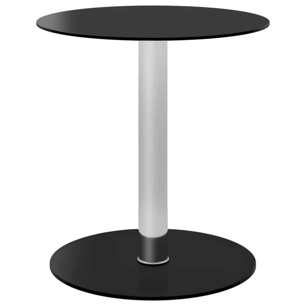 vidaXL Soffbord svart 40 cm härdat glas