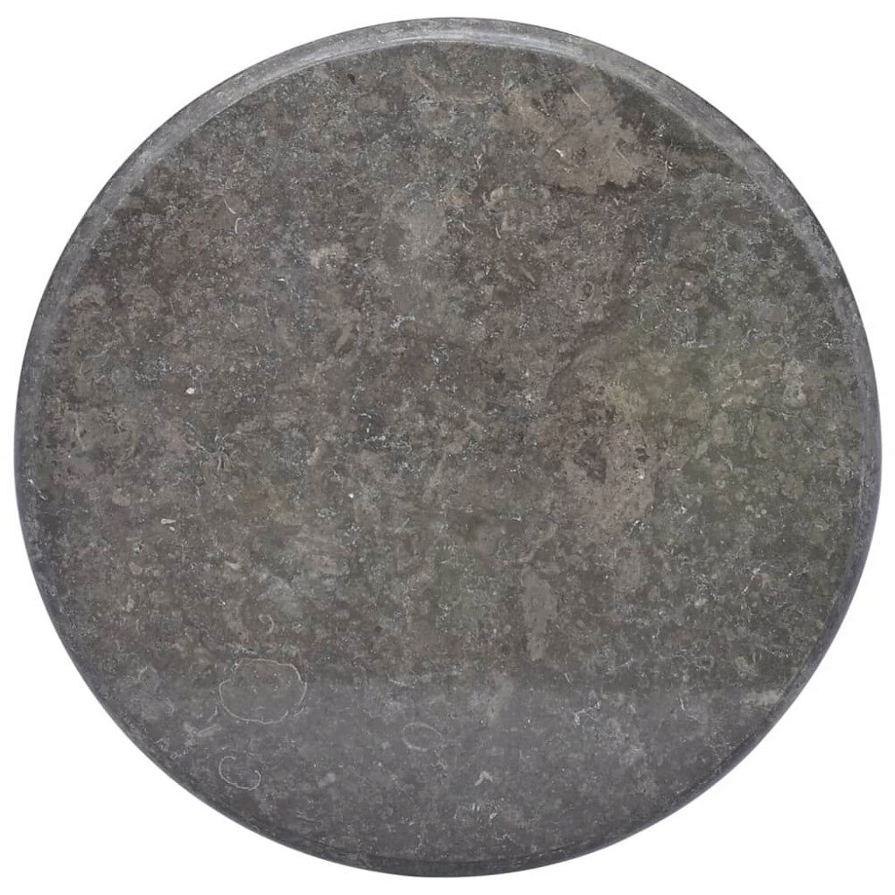 vidaXL Bordsskiva svart Ø60x2,5 cm marmor