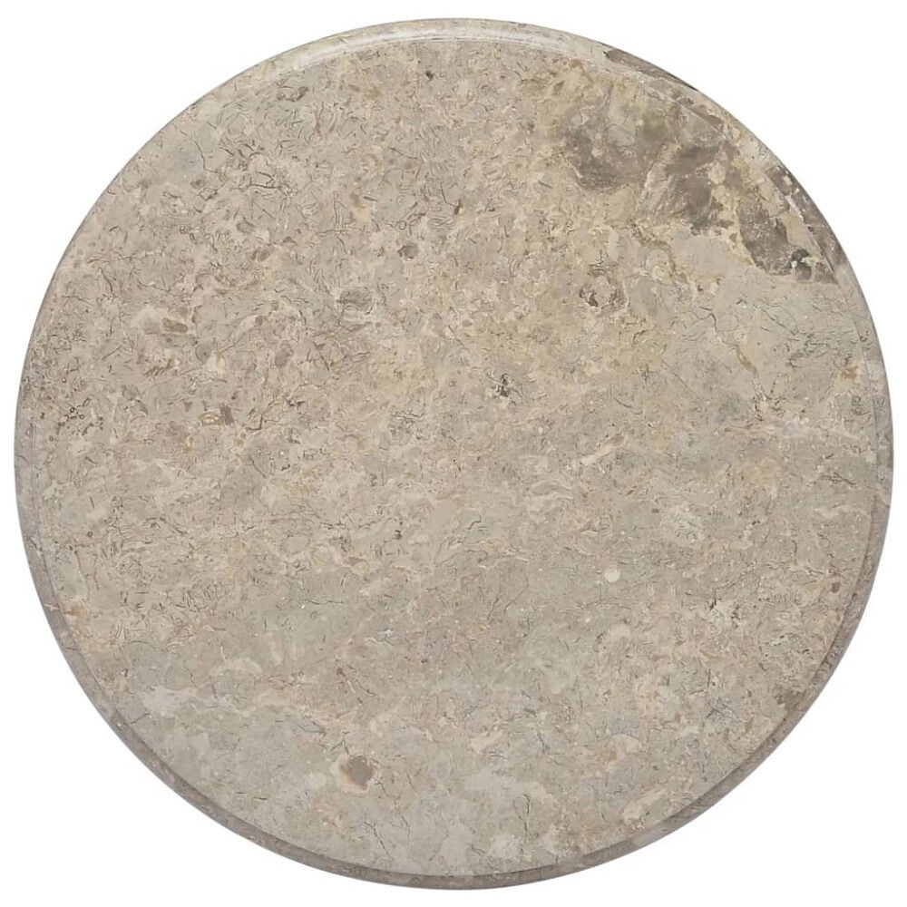 vidaXL Bordsskiva grå Ø60x2,5 cm marmor