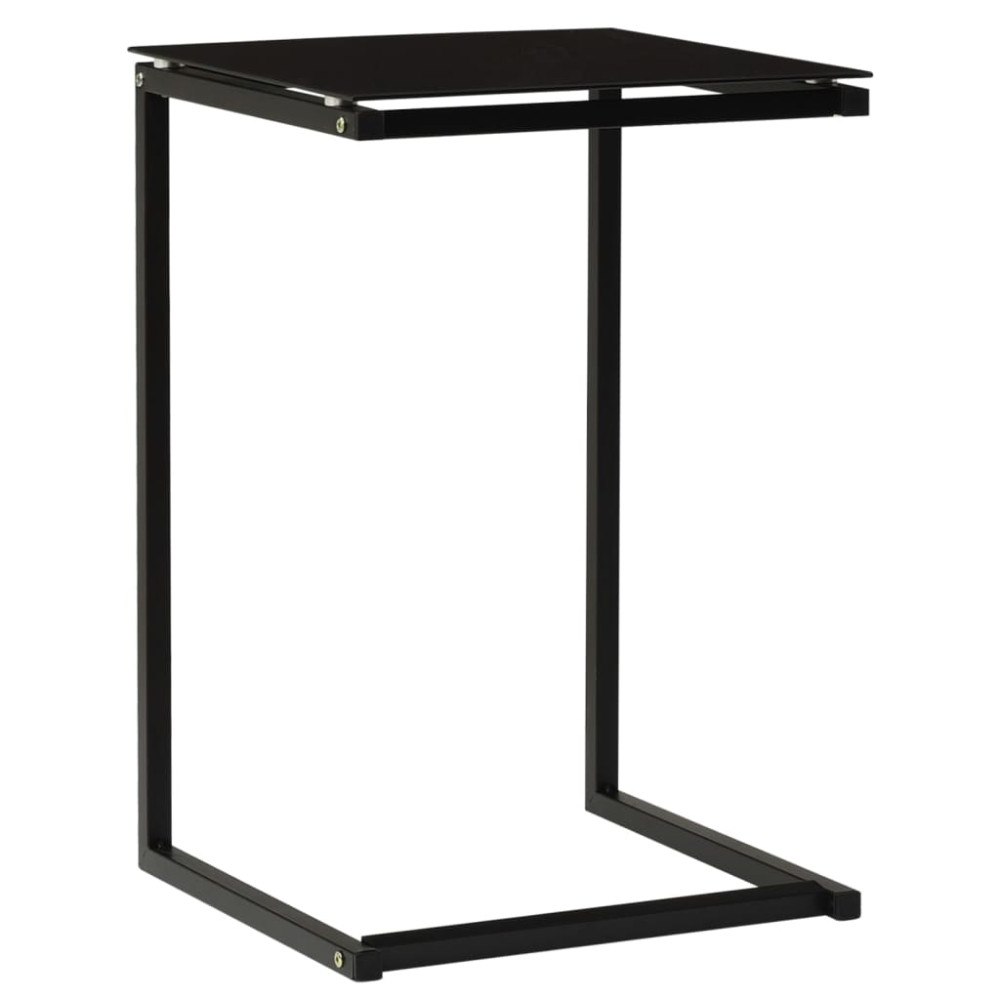 vidaXL Sidobord svart 40x40x60 cm härdat glas