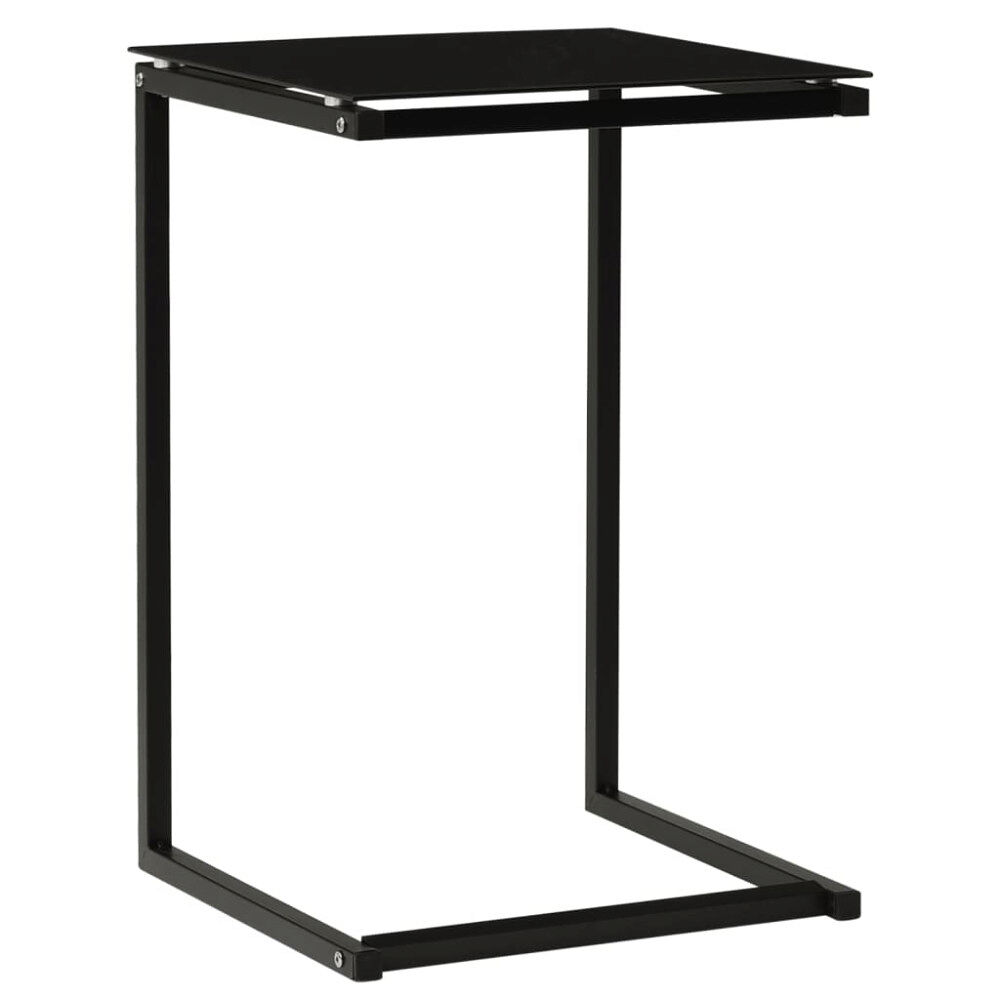 vidaXL Sidobord svart 40x40x60 cm härdat glas