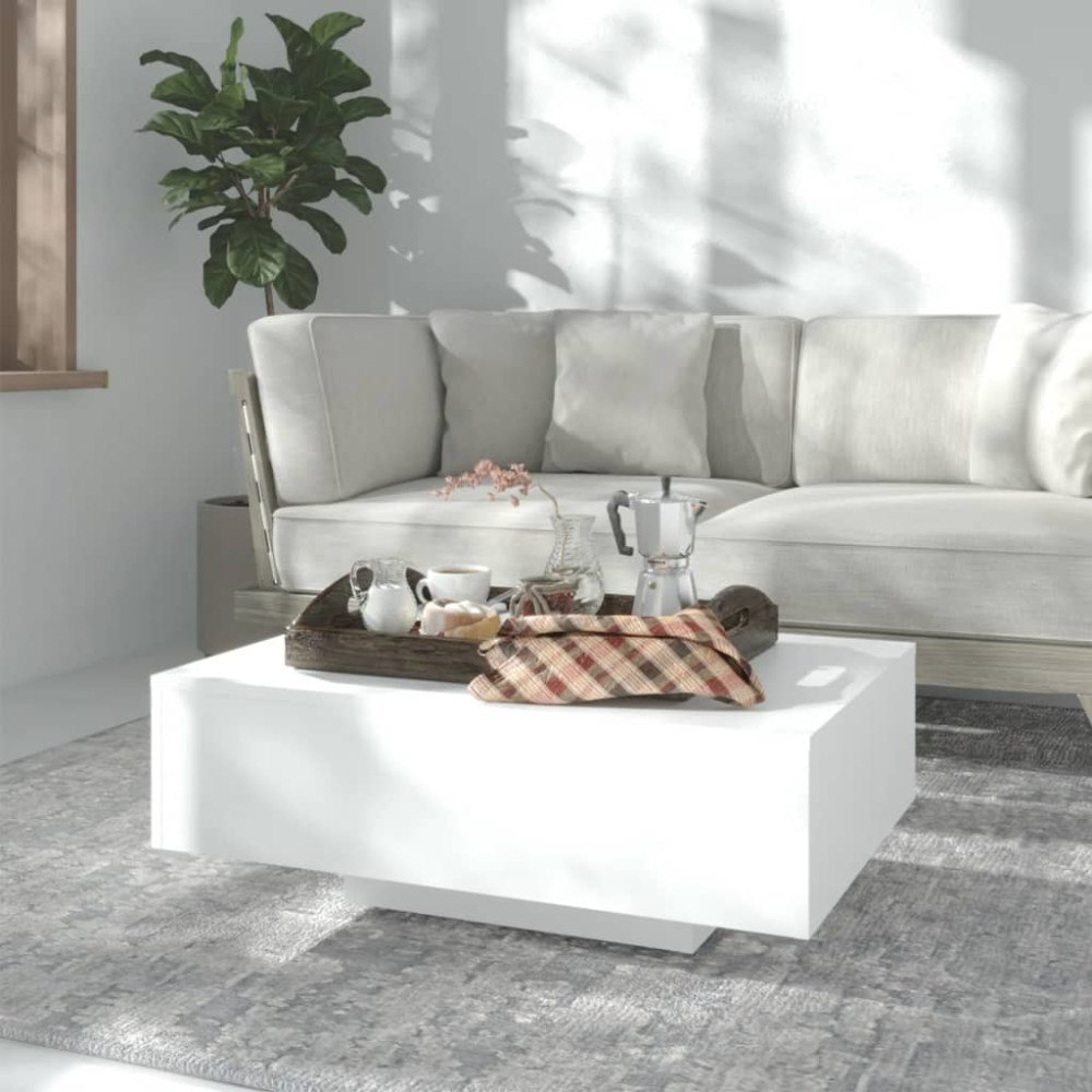 vidaXL Soffbord vit 85x55x31 cm konstruerat trä