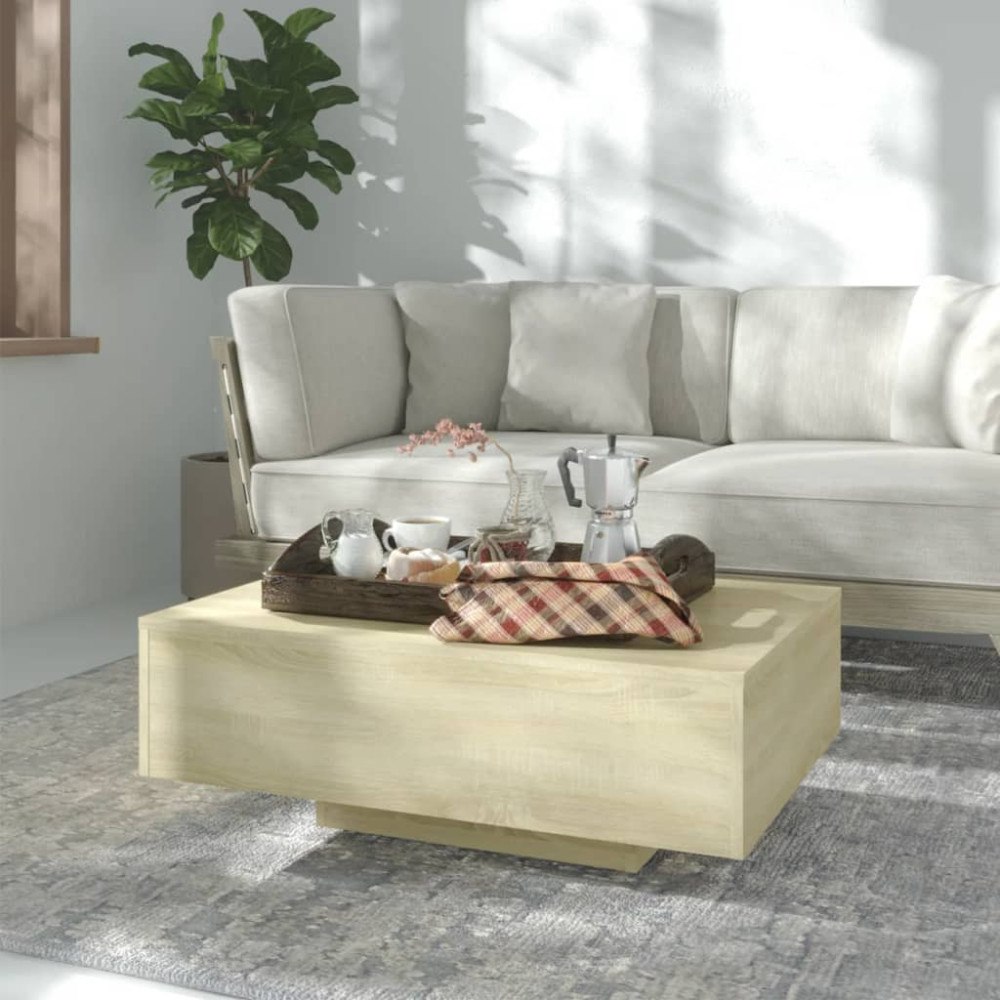 vidaXL Soffbord sonoma-ek 85x55x31 cm konstruerat trä