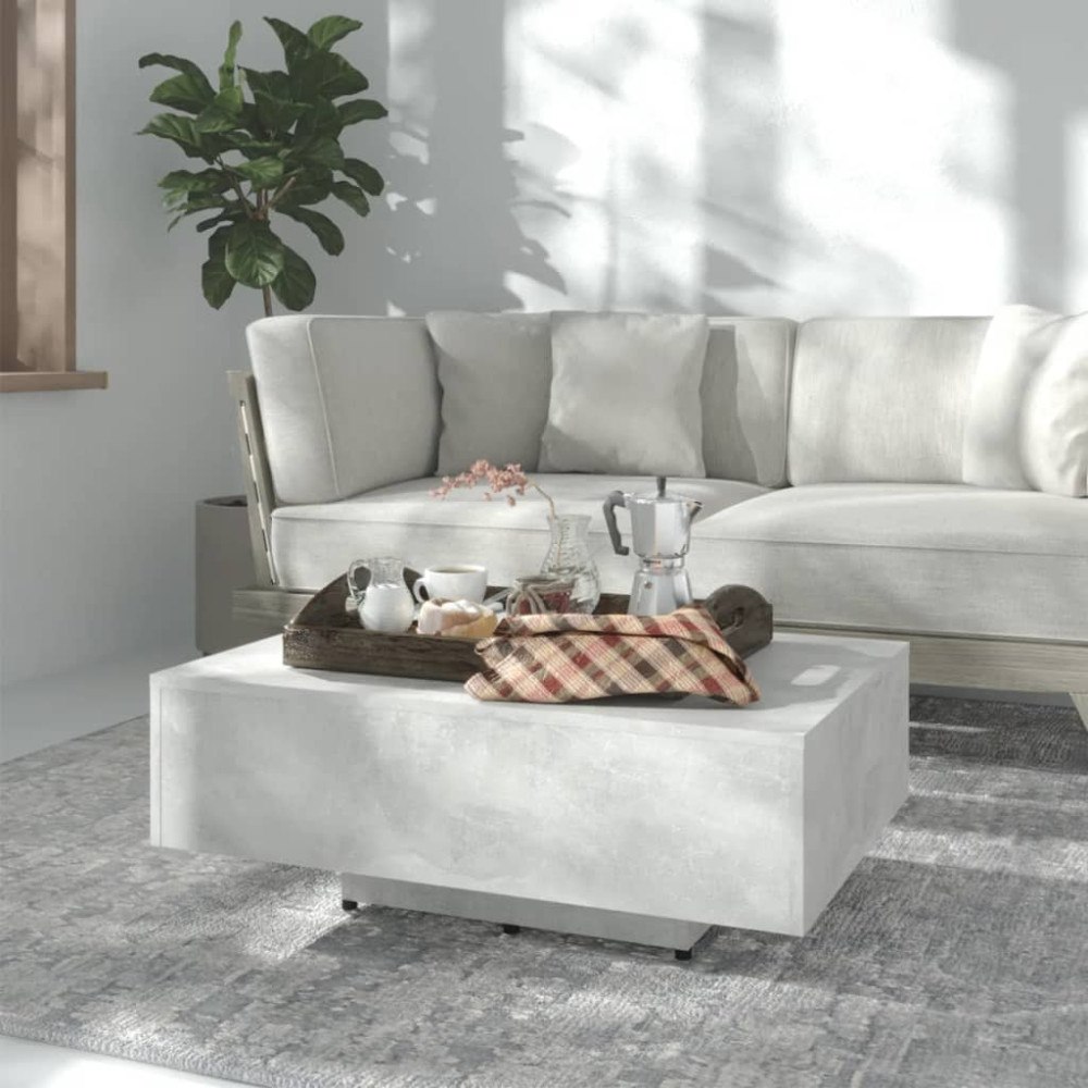 vidaXL Soffbord betonggrå 85x55x31 cm konstruerat trä