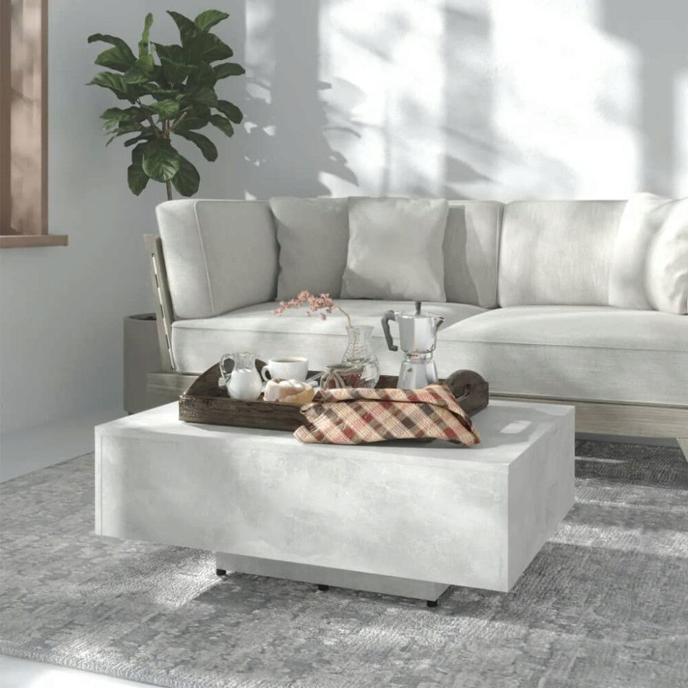 vidaXL Soffbord betonggrå 85x55x31 cm konstruerat trä