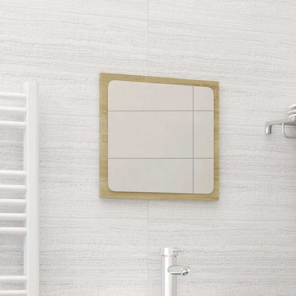 vidaXL Badrumsspegel sonoma-ek 40x1,5x37 cm spånskiva
