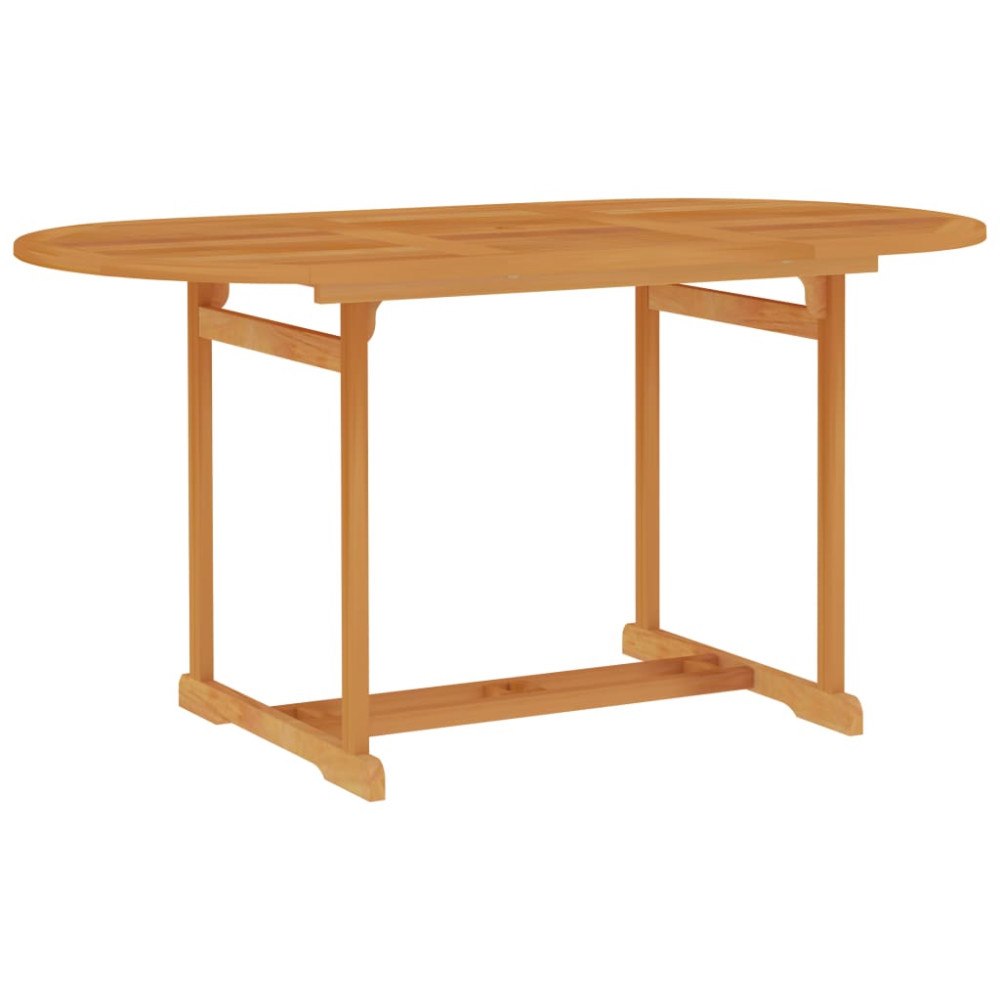 vidaXL Trädgårdsbord 150x90x75 cm massiv teak