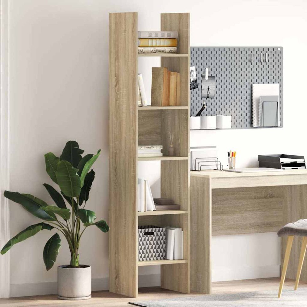 vidaXL Bokhylla sonoma-ek 40x35x180 cm konstruerat trä