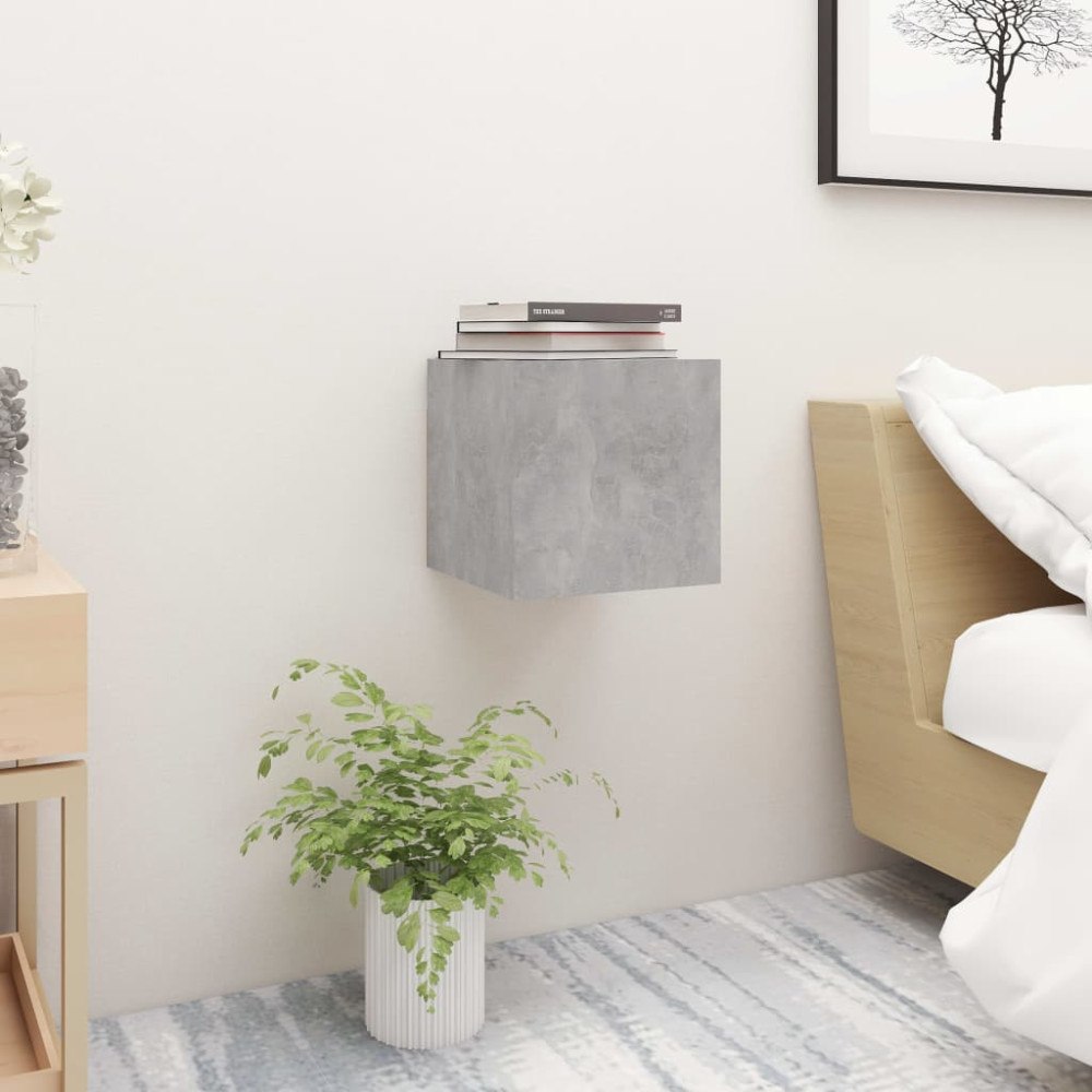 vidaXL Sängbord betonggrå 30,5x30x30 cm konstruerat trä